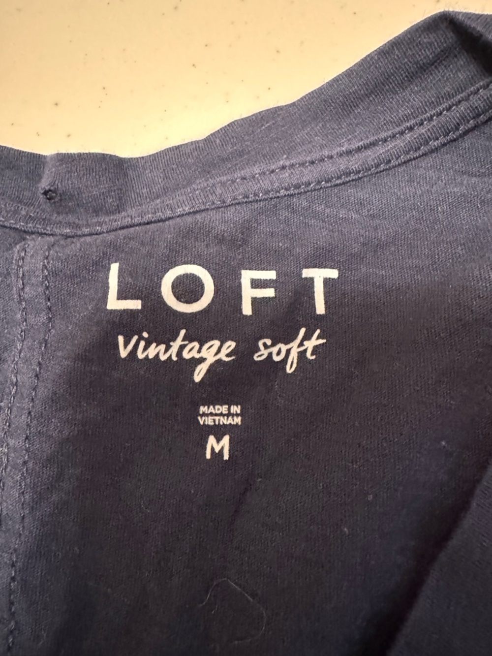 LOFT Navy V-Neck Short Sleeve Tee — Classic Basic - Picture 2 of 3